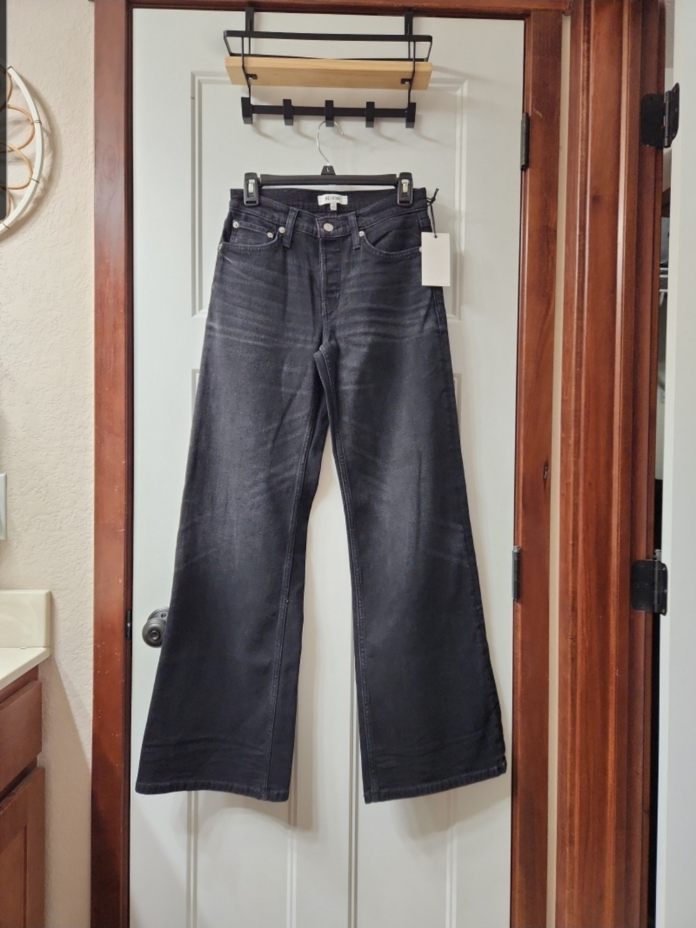 NWT Black Re/Done 70's Stove Pipe Jeans